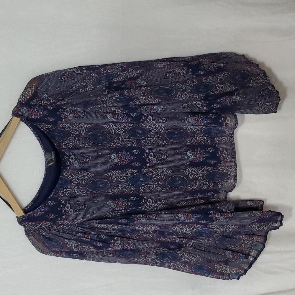Fire Los Angeles Large Pleated Sleeve Top Size M